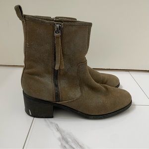 Clarks Comfort Suede Heeled Boots